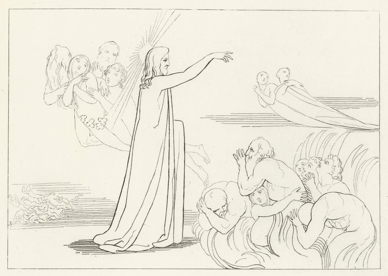 El descenso de Cristo, Infierno, Canto 4 de John (after) Flaxman