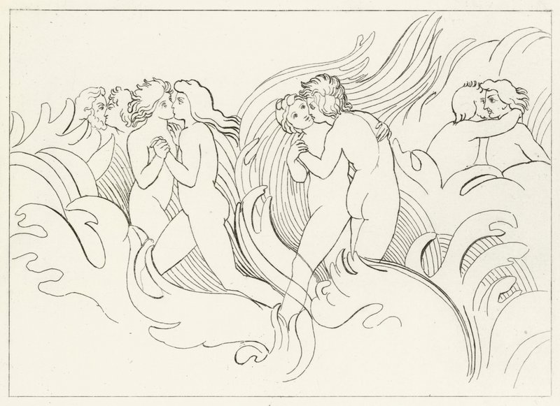 El destino ardiente, Purgatorio, Canto 26 (grabado) de John (after) Flaxman