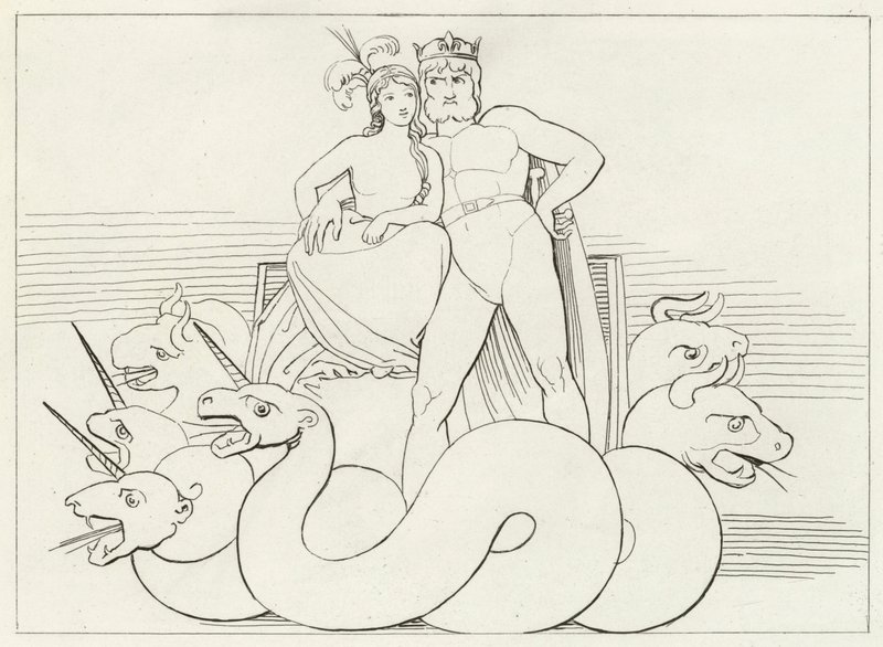 Las intrigas de la iglesia, Purgatorio, Canto 32 (grabado) de John (after) Flaxman