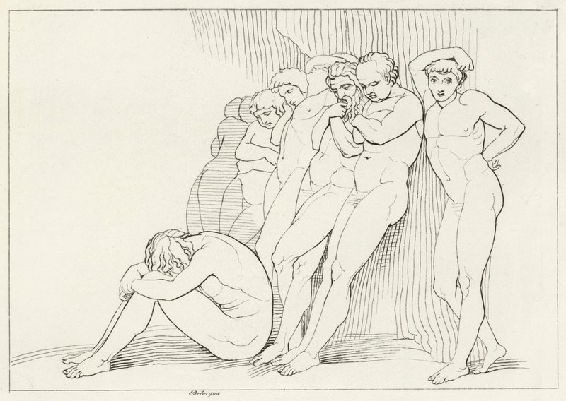 Los Negligentes, Purgatorio, Canto 4 de John (after) Flaxman
