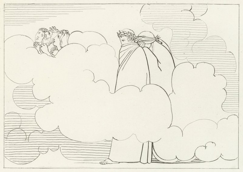 La región del humo, Purgatorio, Canto 16 de John (after) Flaxman