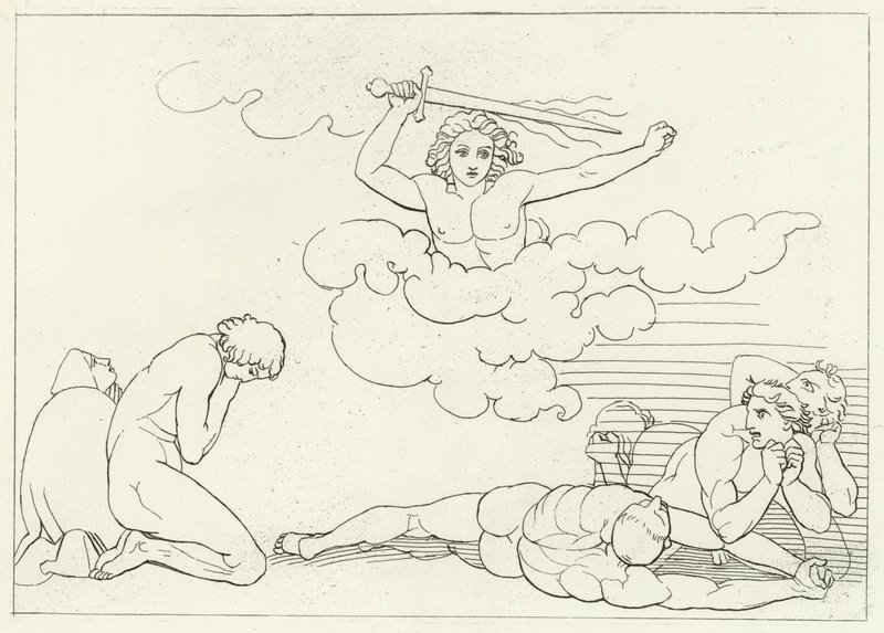 Los terrores de la culpa, Paraíso, Canto 22 (grabado) de John (after) Flaxman