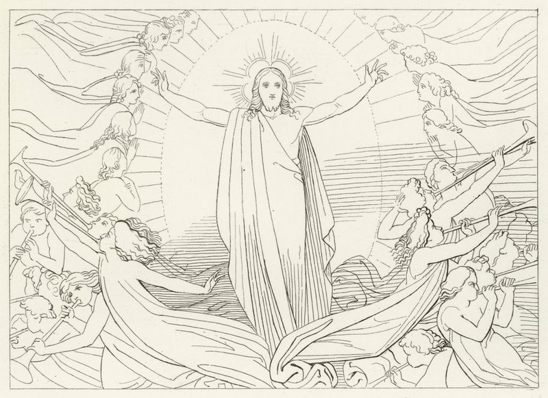 El triunfo de Cristo, Paraíso, Canto 23 de John (after) Flaxman