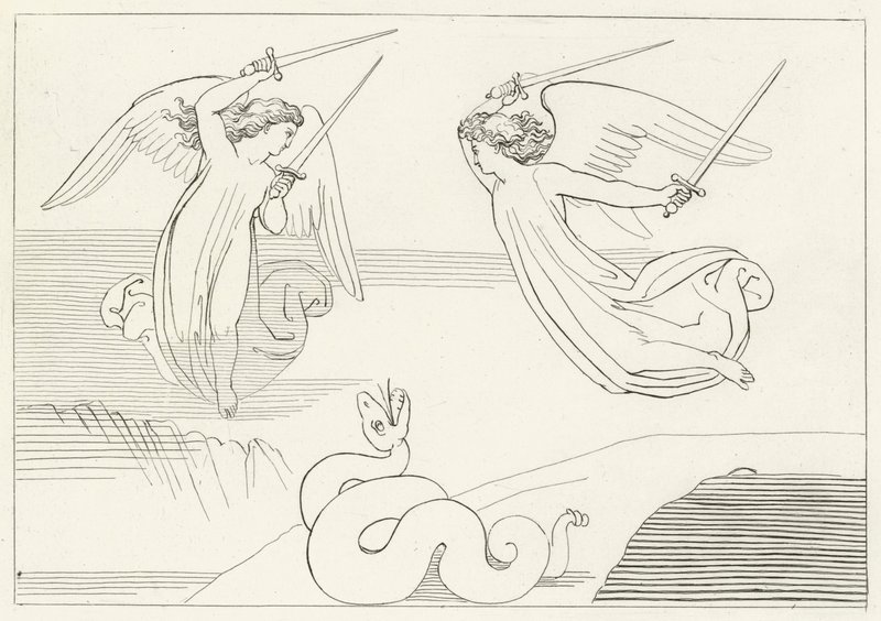 El Valle, Purgatorio, Canto 8 de John (after) Flaxman