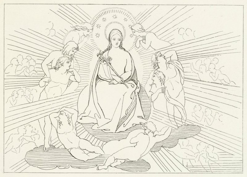 La Virgen María, Paraíso, Canto 31 de John (after) Flaxman