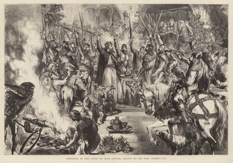 Navidad en la corte del Rey Arturo de John (after) Gilbert
