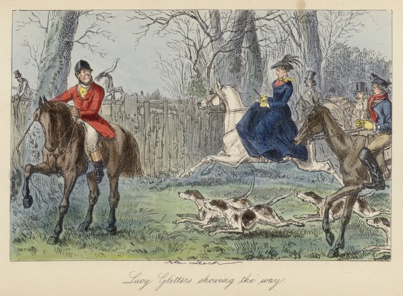 Ilustración de John Leech para el Tour Deportivo del Sr. Sponge de John (after) Leech