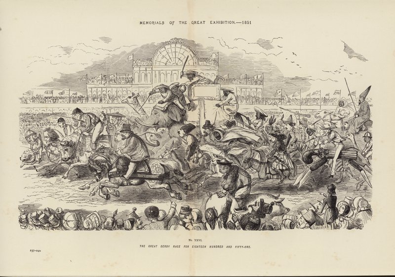 Memoriales de la Gran Exposición de 1851, La Gran Carrera de Derby de Mil Ochocientos Cincuenta y Uno de John (after) Leech