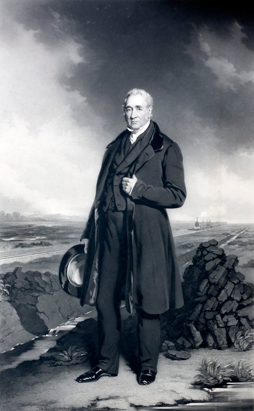 George Stephenson, ingeniero inglés y pionero ferroviario de John (after) Lucas