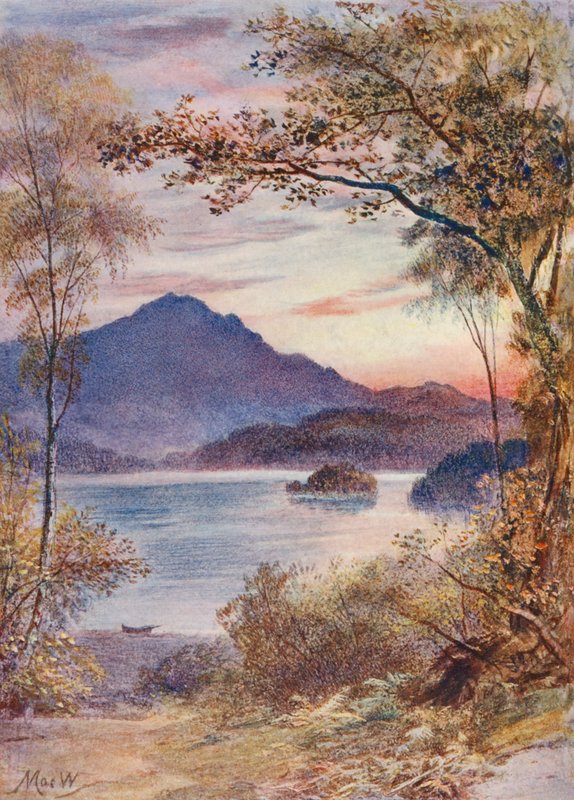Ben Venue y los Trossachs (litografía en color) de John (after) MacWhirter
