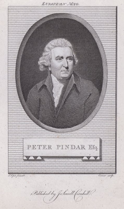 John Wolcot, médico y satírico inglés que escribió bajo el seudónimo Peter Pindar (grabado) de John (after) Opie