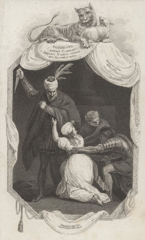 Escena de Tamerlán por Nicholas Rowe (grabado) de John (after) Opie