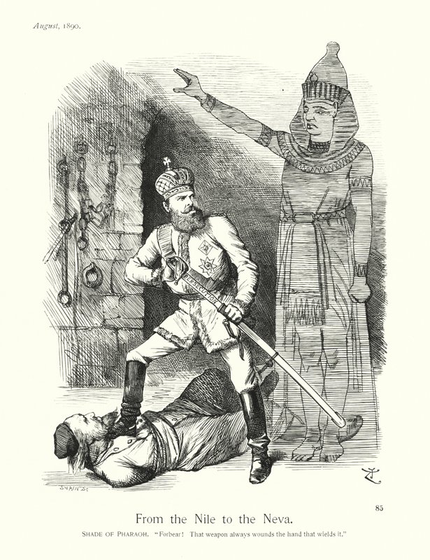 Viñeta de Sir John Tenniel: Del Nilo al Neva (grabado) de John (after) Tenniel