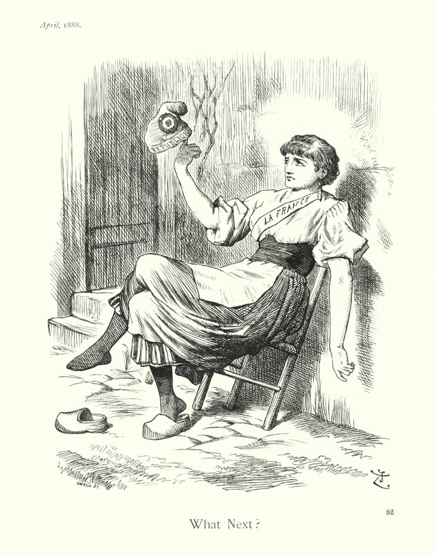 Viñeta de Sir John Tenniel: ¿Y ahora qué (grabado) de John (after) Tenniel