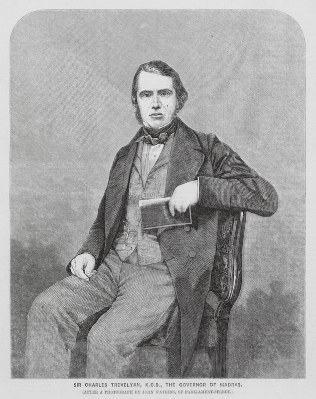 Sir Charles Trevelyan, administrador colonial británico (grabado) de John (after) Watkins