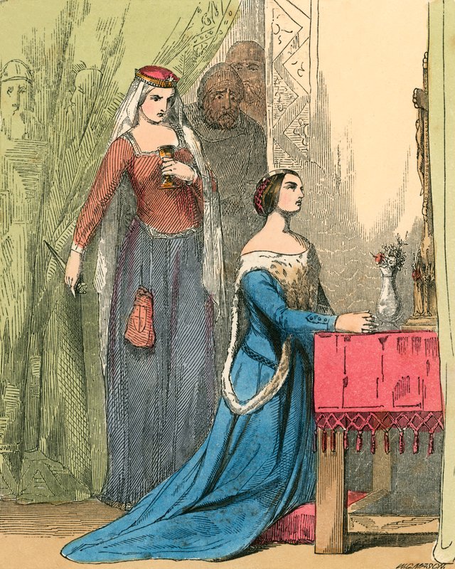La Reina ofreciendo el veneno a la Bella Rosamunda de John Absolon