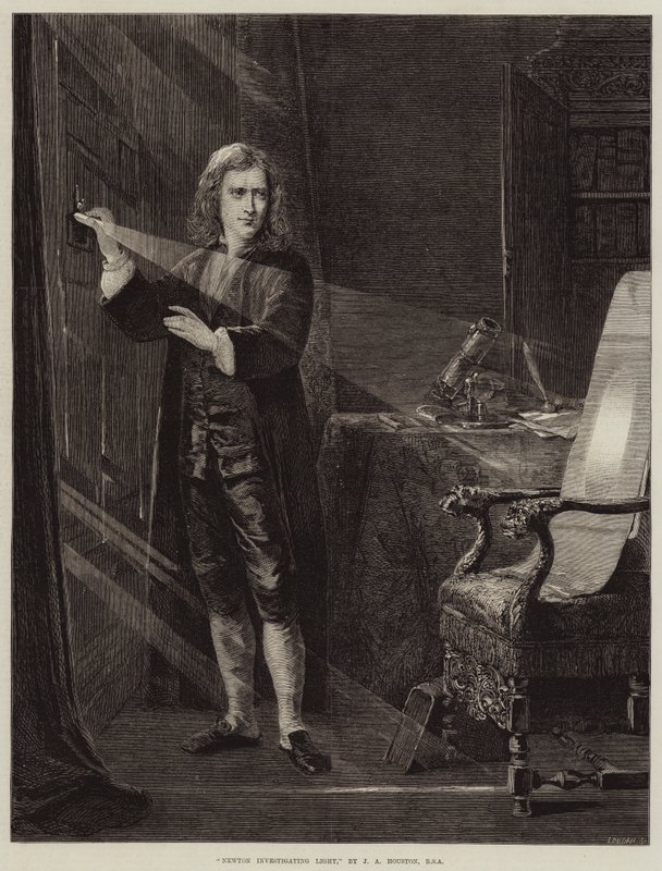 Newton investigando la luz de John Adam P. Houston