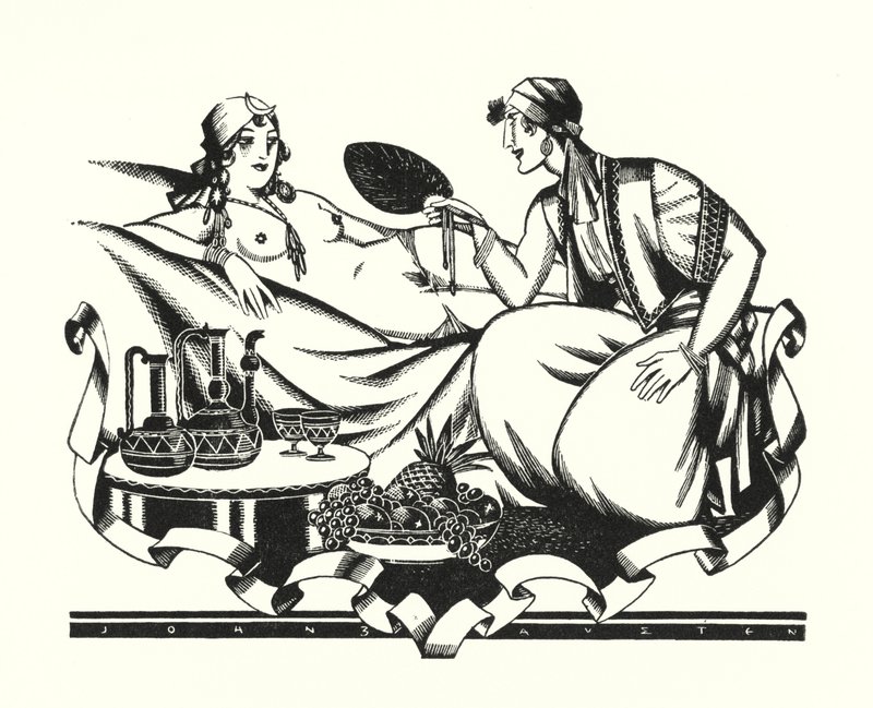 Ilustración para Don Juan de Lord Byron (litografía) de John Austen