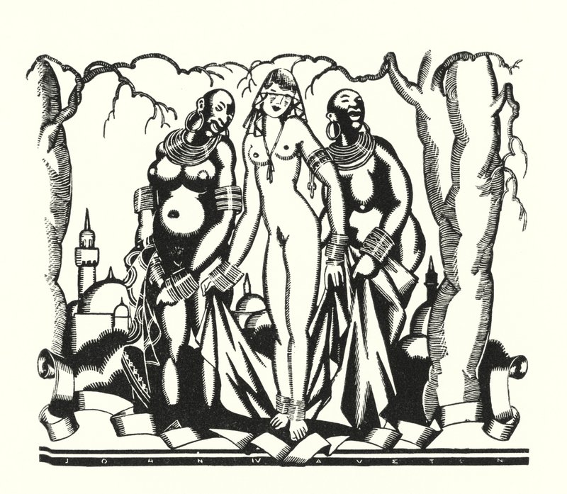 Ilustración para Don Juan de Lord Byron (litografía) de John Austen