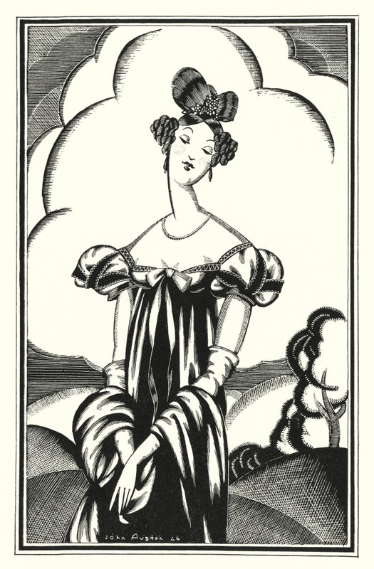 Ilustración para Don Juan de Lord Byron: Aurora Raby, una joven estrella (litografía) de John Austen