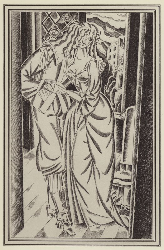Ilustración para Moll Flanders de Daniel Defoe (litografía) de John Austen