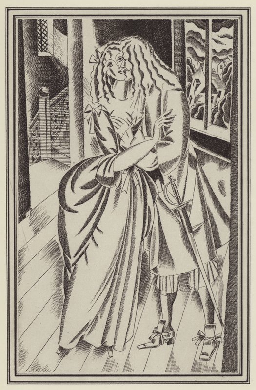 Ilustración para Moll Flanders de Daniel Defoe (litografía) de John Austen