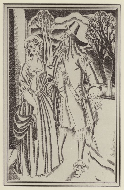 Ilustración para Moll Flanders de Daniel Defoe (litografía) de John Austen