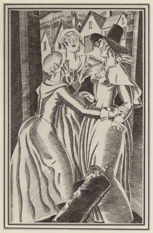Ilustración para Moll Flanders de Daniel Defoe (litografía) de John Austen