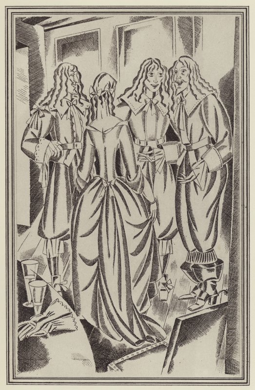 Ilustración para Moll Flanders de Daniel Defoe (litografía) de John Austen