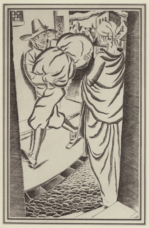 Ilustración para Moll Flanders de Daniel Defoe (litografía) de John Austen