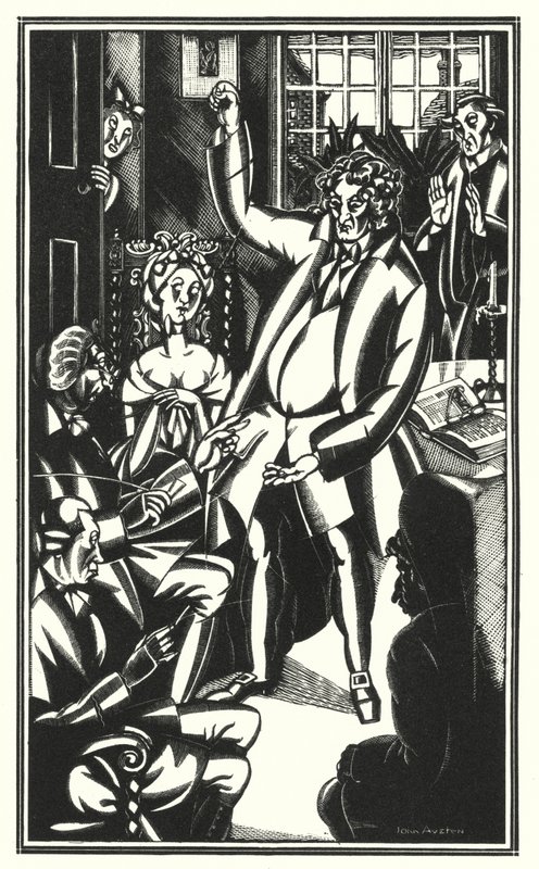 Ilustración para Tristram Shandy de Laurence Sterne (litografía) de John Austen