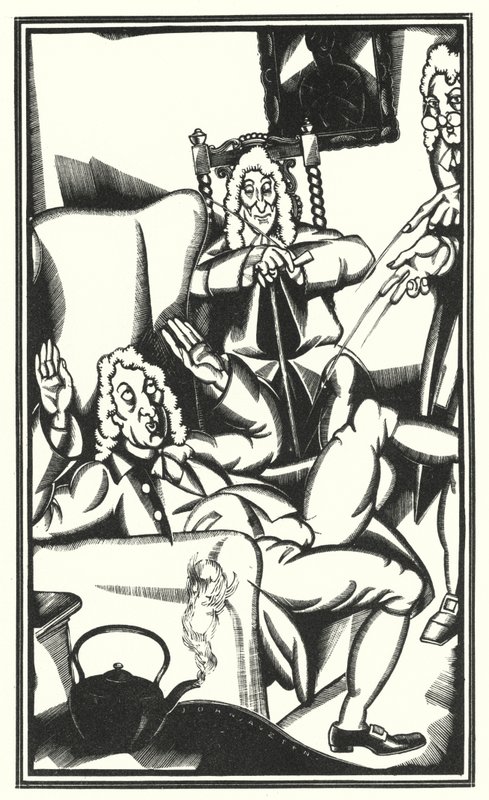 Ilustración para Tristram Shandy de Laurence Sterne (litografía) de John Austen