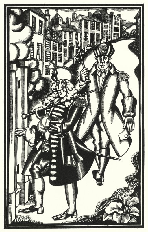 Ilustración para Tristram Shandy de Laurence Sterne (litografía) de John Austen