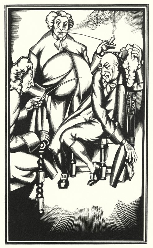 Ilustración para Tristram Shandy de Laurence Sterne (litografía) de John Austen