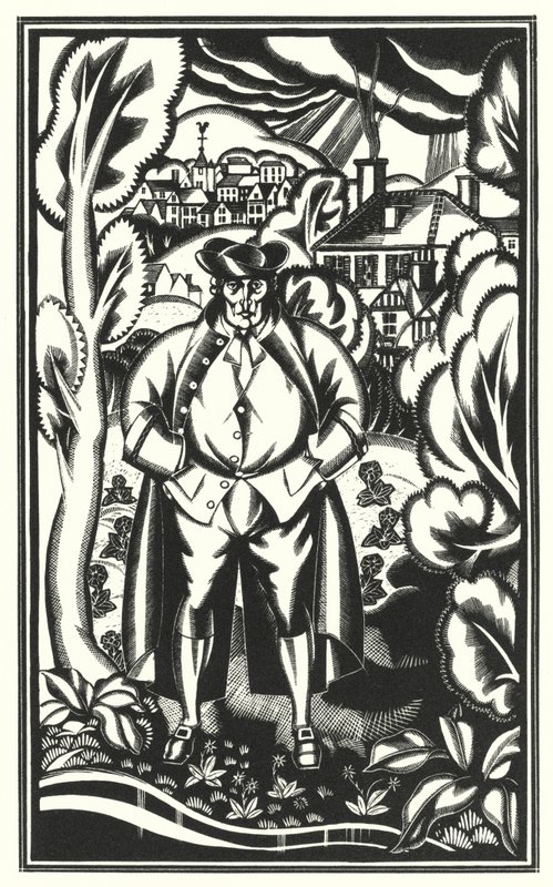 Ilustración para Tristram Shandy de Laurence Sterne (litografía) de John Austen
