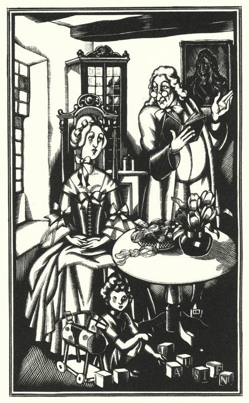 Ilustración para Tristram Shandy de Laurence Sterne (litografía) de John Austen