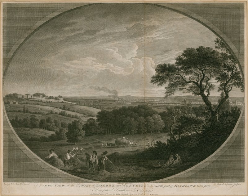 Vista norte de las ciudades de Londres y Westminster con parte de Highgate de John Boydell