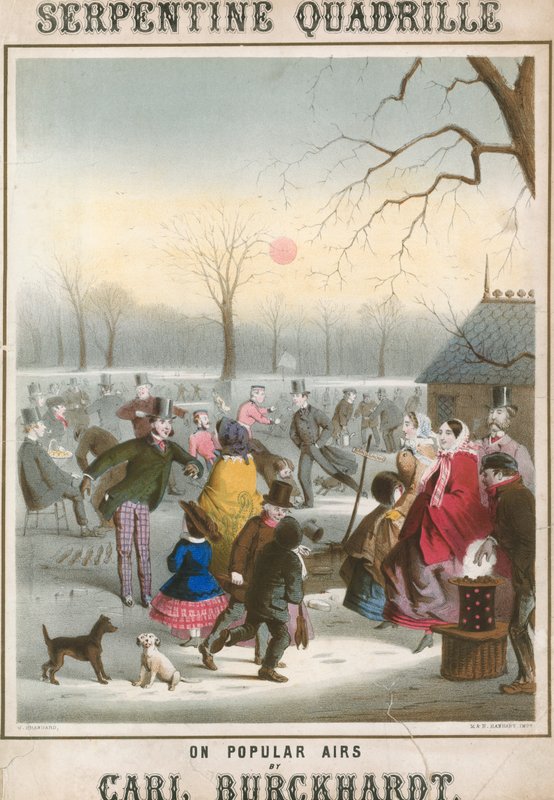 Partitura musical para Serpentine Quadrille en aires populares por Carl Burckhardt de John Brandard