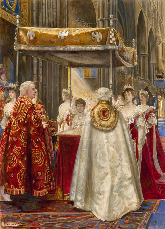 Coronación del Rey Eduardo VII y la Reina Alejandra, 1904 de John Byam Liston Shaw
