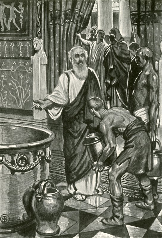 Llenaron el gran recipiente de plata con agua pura de John Byam Liston Shaw