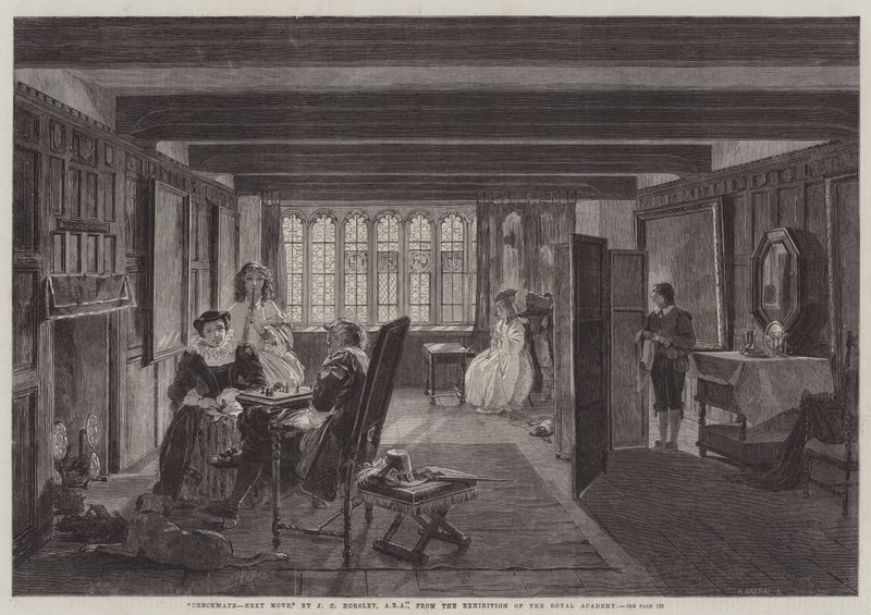 Jaque Mate, Próximo Movimiento, de la Exposición de la Real Academia de John Callcott Horsley