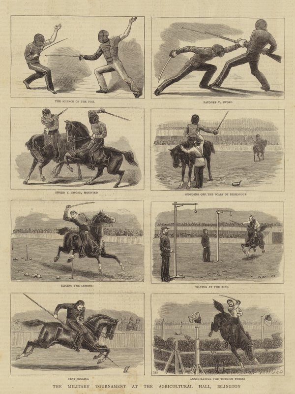 El Torneo Militar en el Agricultural Hall, Islington de John Charles Dollman