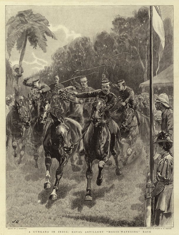 Una Gymkana en India, Carrera de Caballos de la Artillería Real de John Charlton