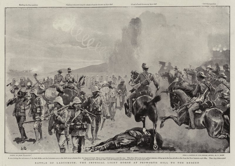 Batalla de Ladysmith, el Caballo Ligero Imperial en Pepworth Hill al Rescate de John Charlton