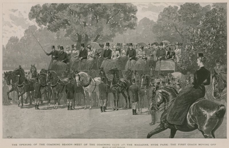 Encuentro del Club de Carruajes en el Magazine, Hyde Park, Londres de John Charlton