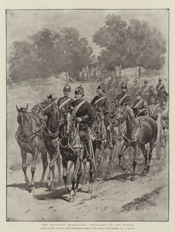 Las Maniobras Militares, Artillería en Marcha de John Charlton