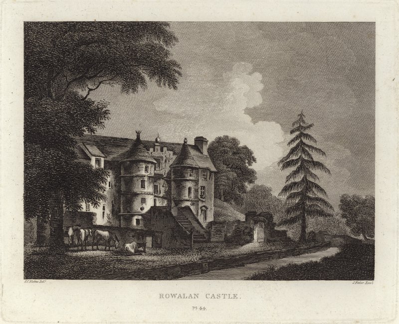 Castillo de Rowallan de John Claude Nattes