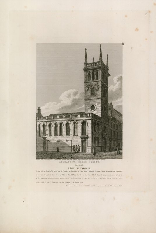 All Hallows, Bread Street, Londres de John Coney