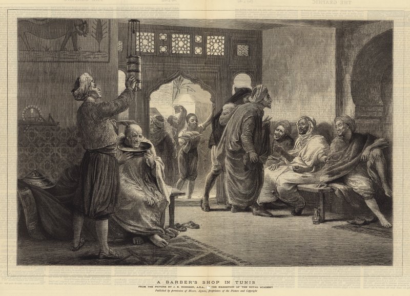 Una barbería en Túnez de John Evan Hodgson