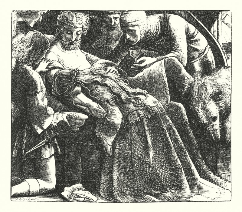 Un Sueño de Mujeres Hermosas de John Everett (after) Millais